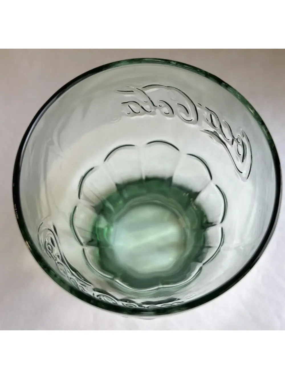 Coca Cola Green Soda Fountain Glass Vintage